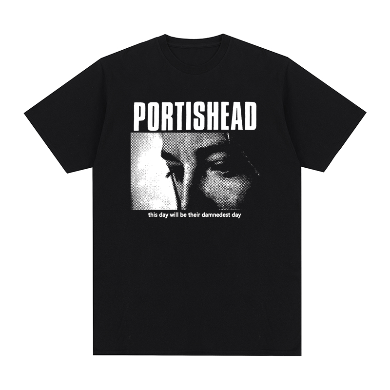 Portishead ヴィンテージ Tシャツ Downtempo トリップホップダミーバンギャング Massive Attack コットンメンズ Tシャツ新しい Tシャツ Tシャツレディーストップス