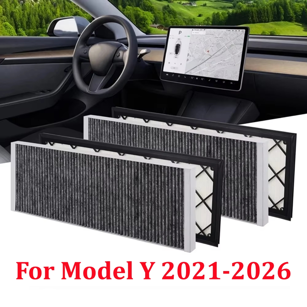 キャビンフィルターエアフィルター HEPA 吸気フィルター交換用活性炭付きテスラモデル Y 2021-2026 モデル Y ジュニパー