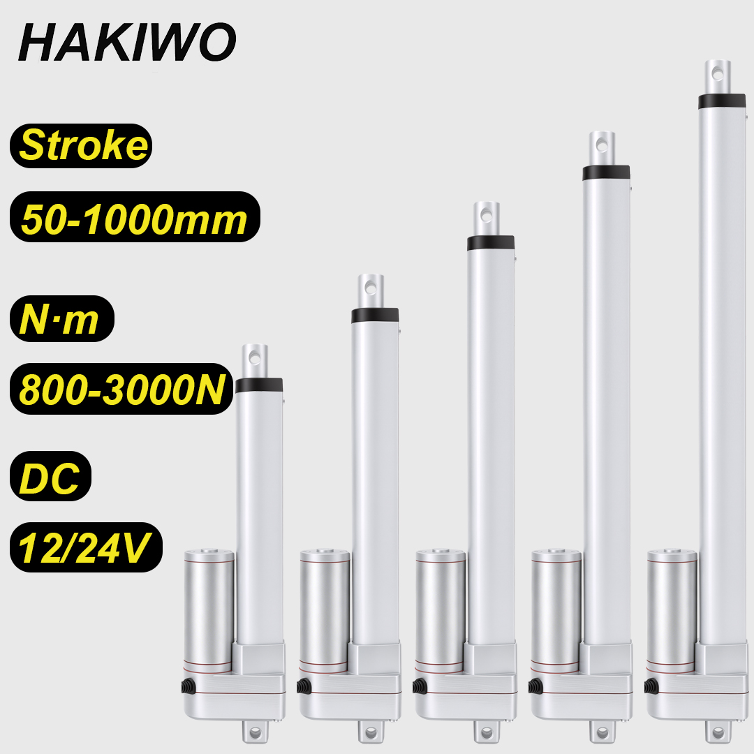 HAKIWO 3000N 低ノイズリニアアクチュエータ 3000N 50 ミリメートル 100 ミリメートル 600 ミリメートル 700 ミリメートル 1000 ミリメートルストロークリモコンロボットオートメーション AL03S