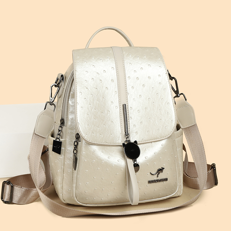 本物のブランドのバックパックワイドストラップ高品質の革の女性のショルダースクールバッグ旅行ファッション大容量バックパック