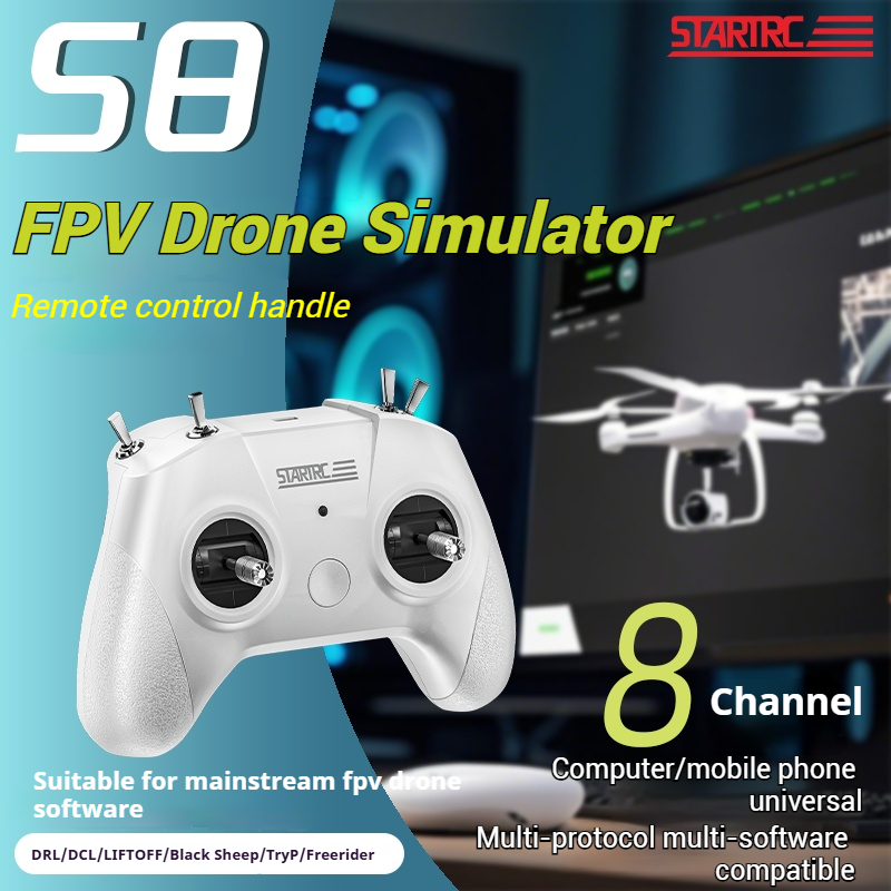 STARTRC FPV ドローン トレーニング シミュレーター リモート コントロール ハンドル 8CH フライト シミュレーター コントローラー DJI DRL リフトオフ ロジックと互換性あり