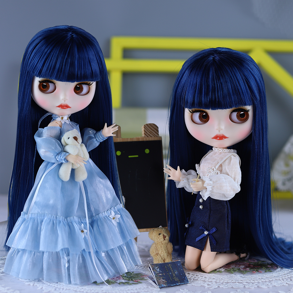 ICY DBS ブライス人形 BJD ジョイントボディ白い肌青い髪セット人形 1/6 30 センチメートルガールギフトアニメ SD