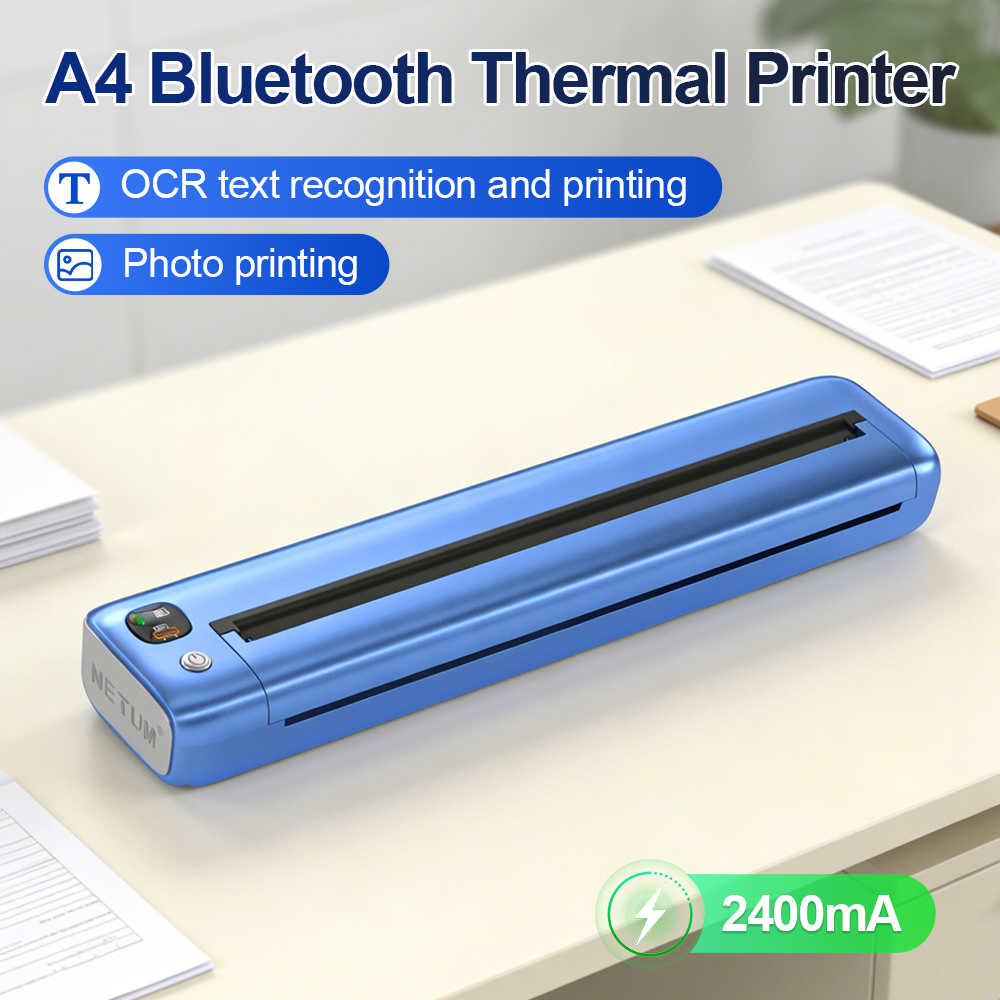 ポータブル A4 サーマル プリンター Bluetooth
