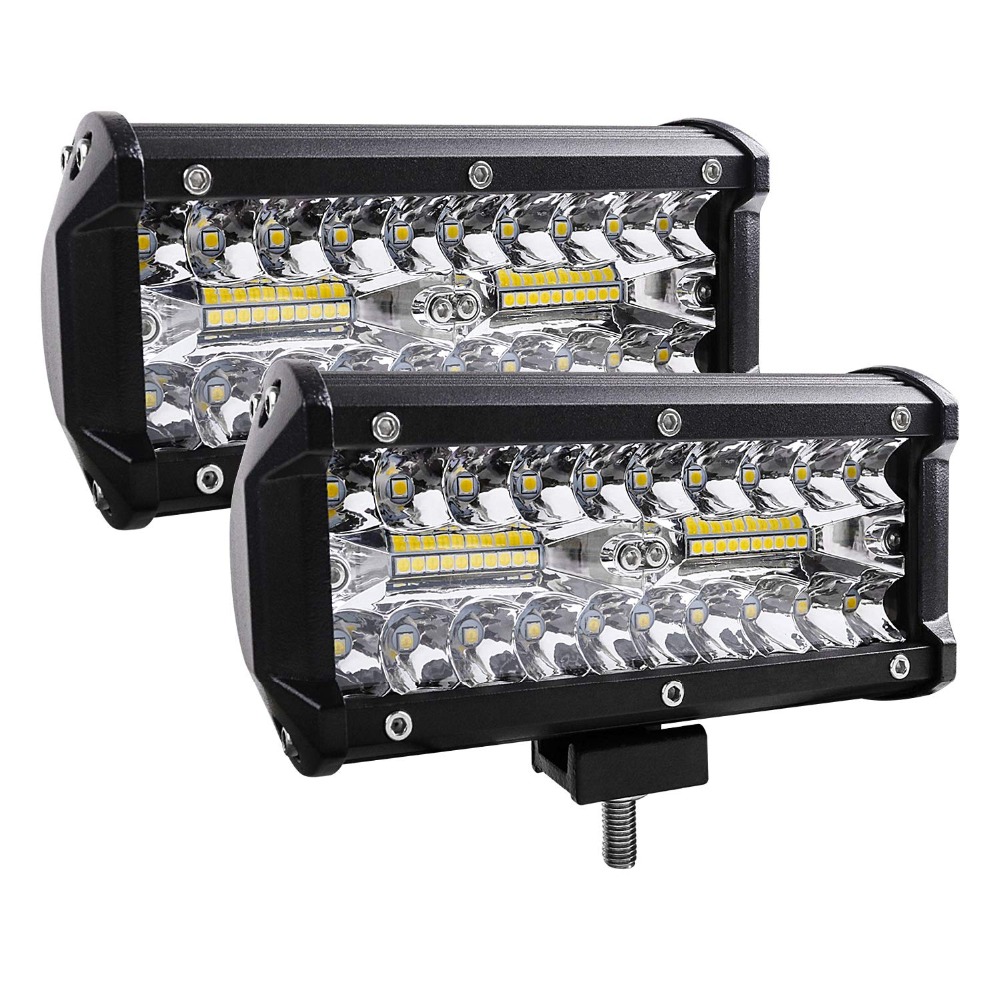 7 インチ 120W コンボ LED ライトバー スポットフラッドビーム 4x4 スポット 12V 24V 4WD Barra LED ヘッドライト、自動車ボート SUV ATV ILight 用。