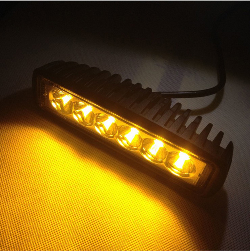 6 インチ 30 ワットアンバー LED フォグライトドライビングライトバー防水補助作業灯オフロードライトグリル軽トラック ATV バイク