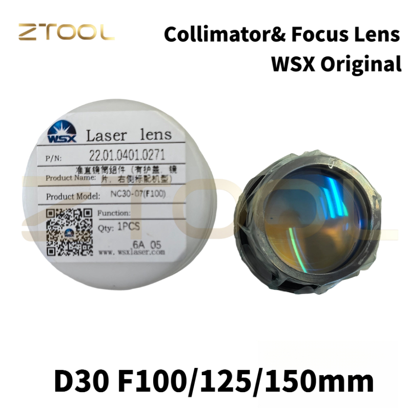 オリジナル WSX コリメート集束レンズセットレンズアセンブリとホルダー D30 F100/125/150 レンズバレル NC30 WSX ファイバーレーザーヘッド