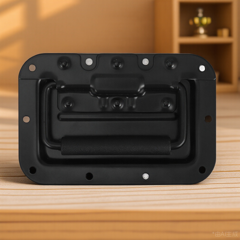TEHAUX 凹型プルハンドル キャビネットプル パッド入りグリップ付き フライトケース スピーカーボックスチェスト用 ブラック