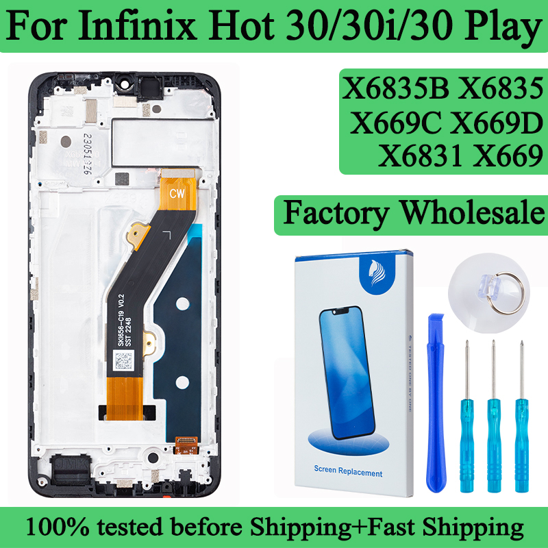 X6831 X669D X6835B プレミアム液晶 Infinix ホット 30 ディスプレイホット 30i タッチ 30 5 グラムスクリーンデジタイザパネルアセンブリホット 30 プレイ
