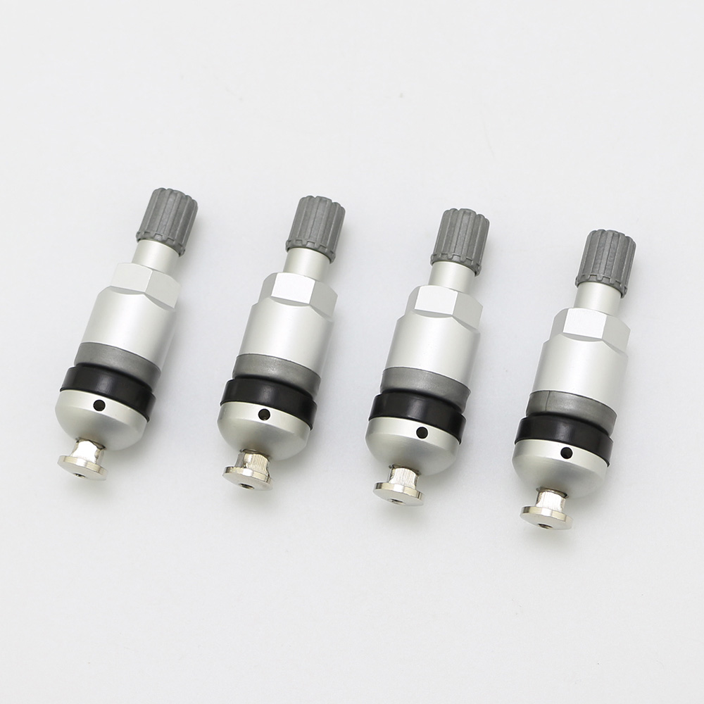 4 個 TPMS バルブ ユニバーサル アルミ チューブレス バルブ タイヤ空気圧モニター システムセンサー用 アウディ バルブステム修理キット BMW用