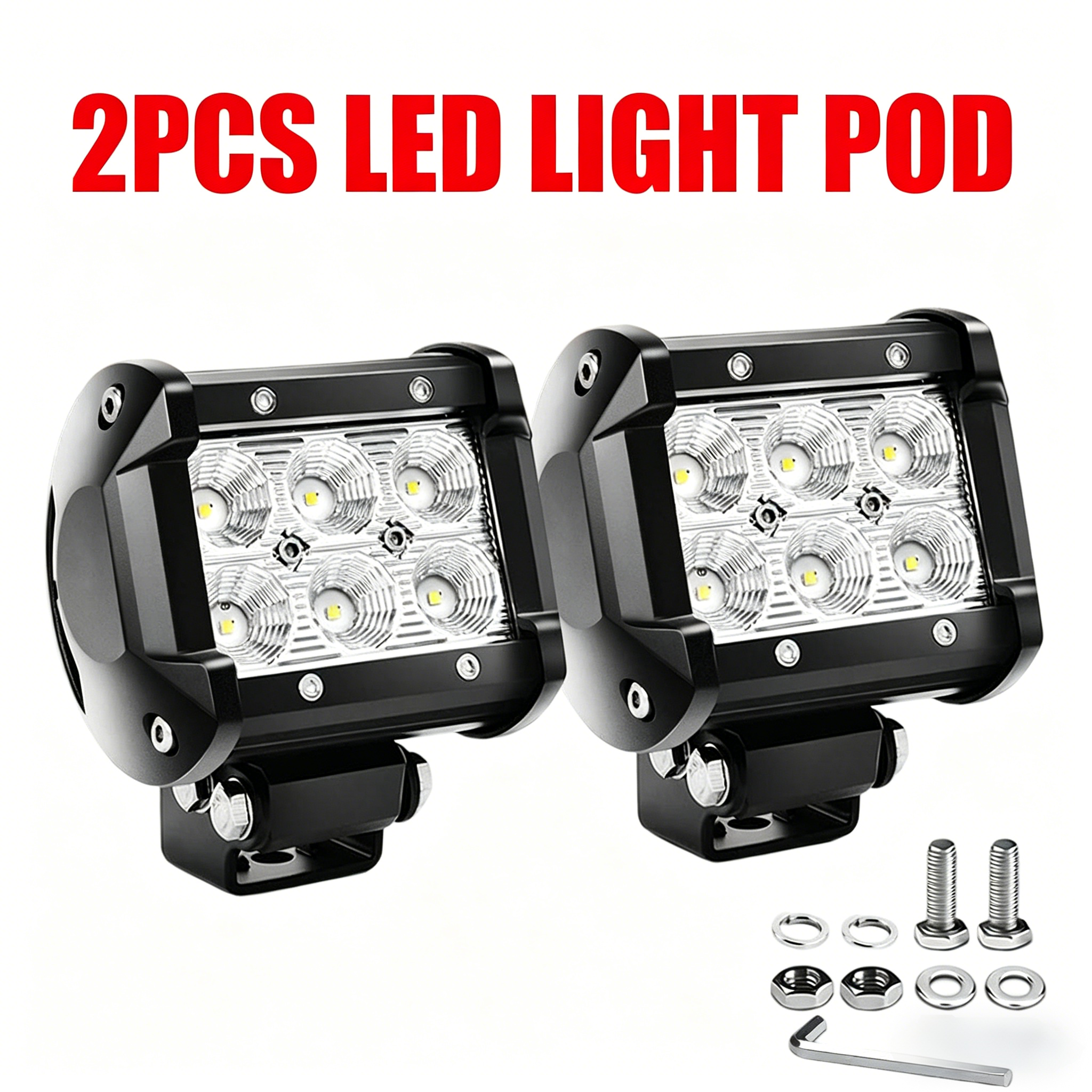 2PC 4 × 4 アクセサリーオフロードワークライトランプ Cree チップ LED オートバイトラクターボートトラック SUV フォグライト ATV 車 Led ライトバー