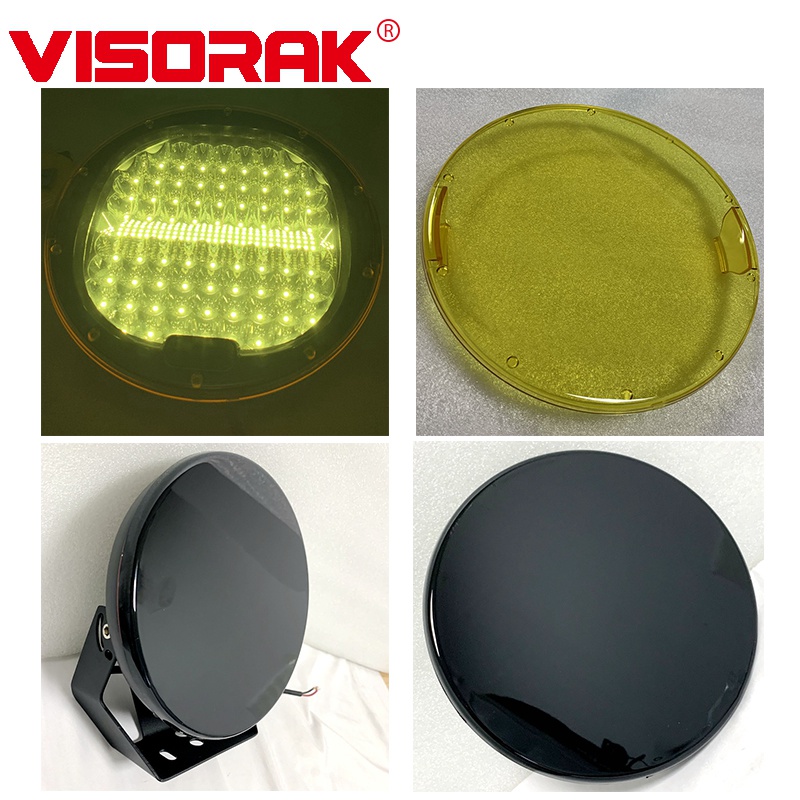 9 インチ LED ワークライトスポットフラッド PC マスク保護カバー 96 ワット 185 ワット 225 ワット 378 ワット ARB ジープフォードピックアップトラックオフロード SUV 4wd 4x4 車