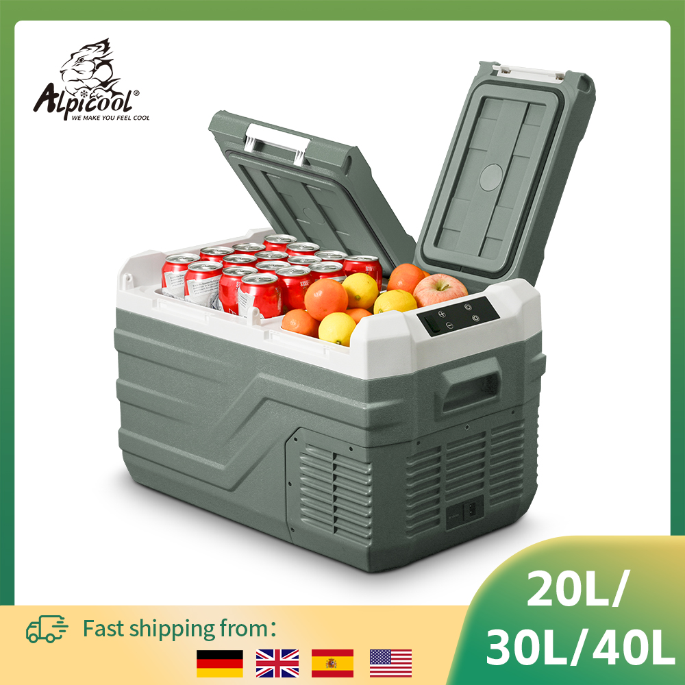 Alpicool NLS 20L 30L 40L 車の冷蔵庫ミニ冷蔵庫冷凍庫 12V ポータブルコンプレッサークーラー 12/24V DC 100-240V AC キャンプ用