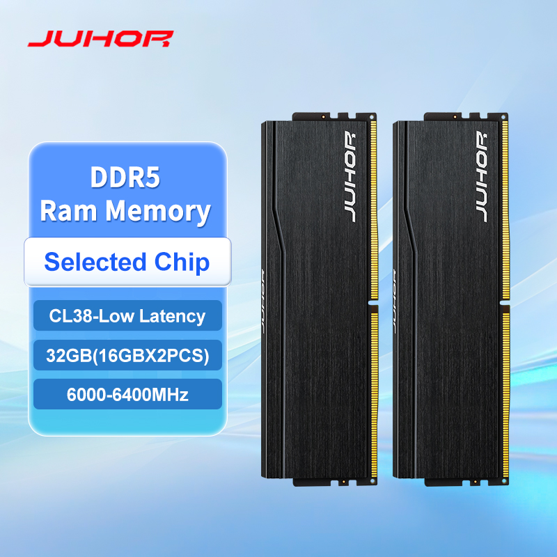 JUHOR メモリ DDR5 32GB(16GB×2) 6000MHz 6400MHz DDR5 デスクトップコンピュータ用メモリ RAM