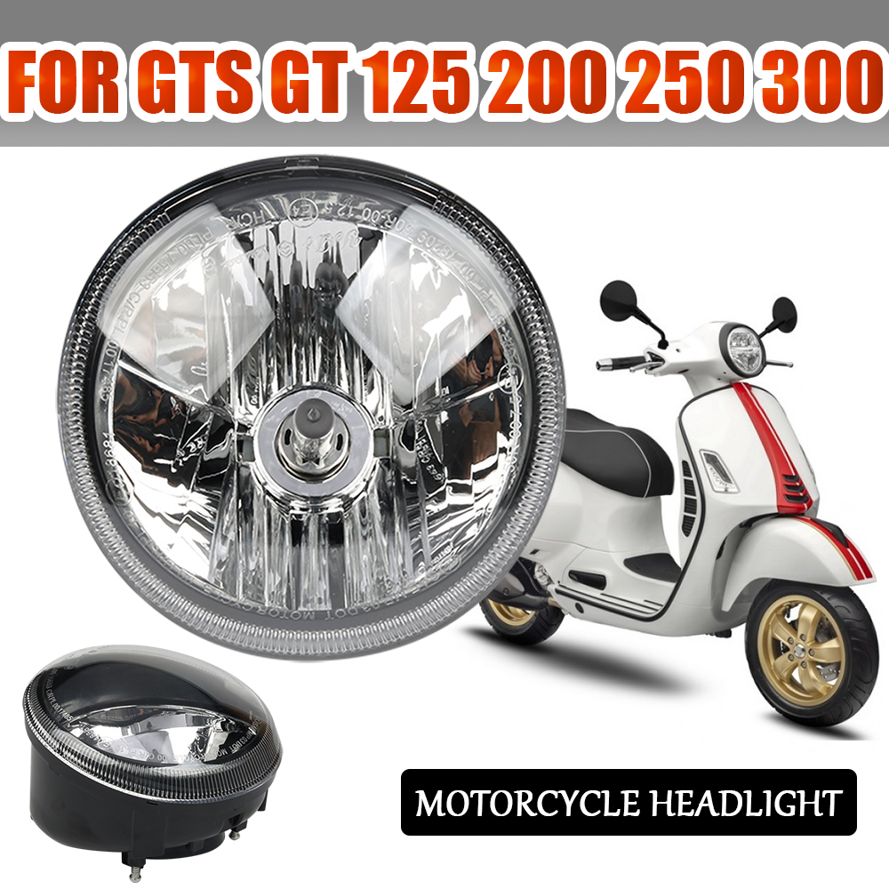 ベスパ GTS300 GTS250 GTS 300 250 GT 125 200 オートバイアクセサリーヘッドライトヘッドランプアセンブリキットフロントヘッドライトランプ部分
