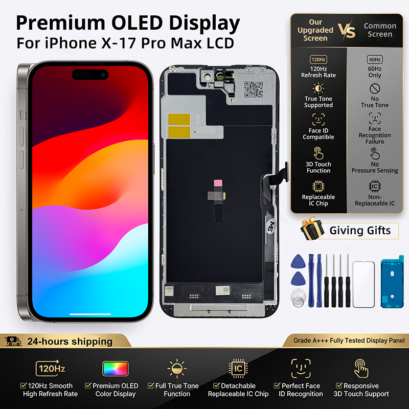 OLED X XS 最大液晶 iPhone 11 プロ 12 13Pro 最大ディスプレイタッチスクリーン iPhone 14 プラス 15 16 17 プロディスプレイデジタイザアセンブリ