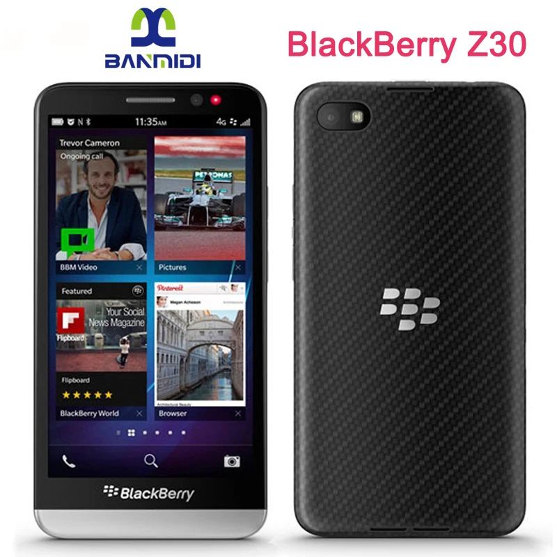 オリジナルロック解除 BlackBerry Z30 モバイル携帯電話デュアルコア 4 グラム LTE WiFi 8MP カメラ 5 "AMOLED 16 ギガバイト ROM BlackBerry OS スマートフォン