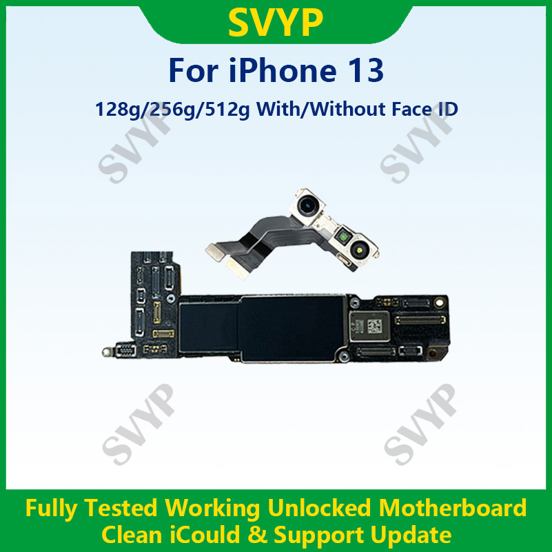 iPhone 13 用の完全にテストされた本物のマザーボード 128 グラム/256 グラム/512 グラムロック解除メインボード顔 ID クリーニング済み iCloud 高速配送