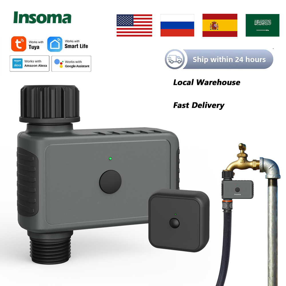 Insoma Wifi 自動散水タイマー リモート庭の水タイマー スマート灌漑散水システム ホース制御ユニット サポート Alexa