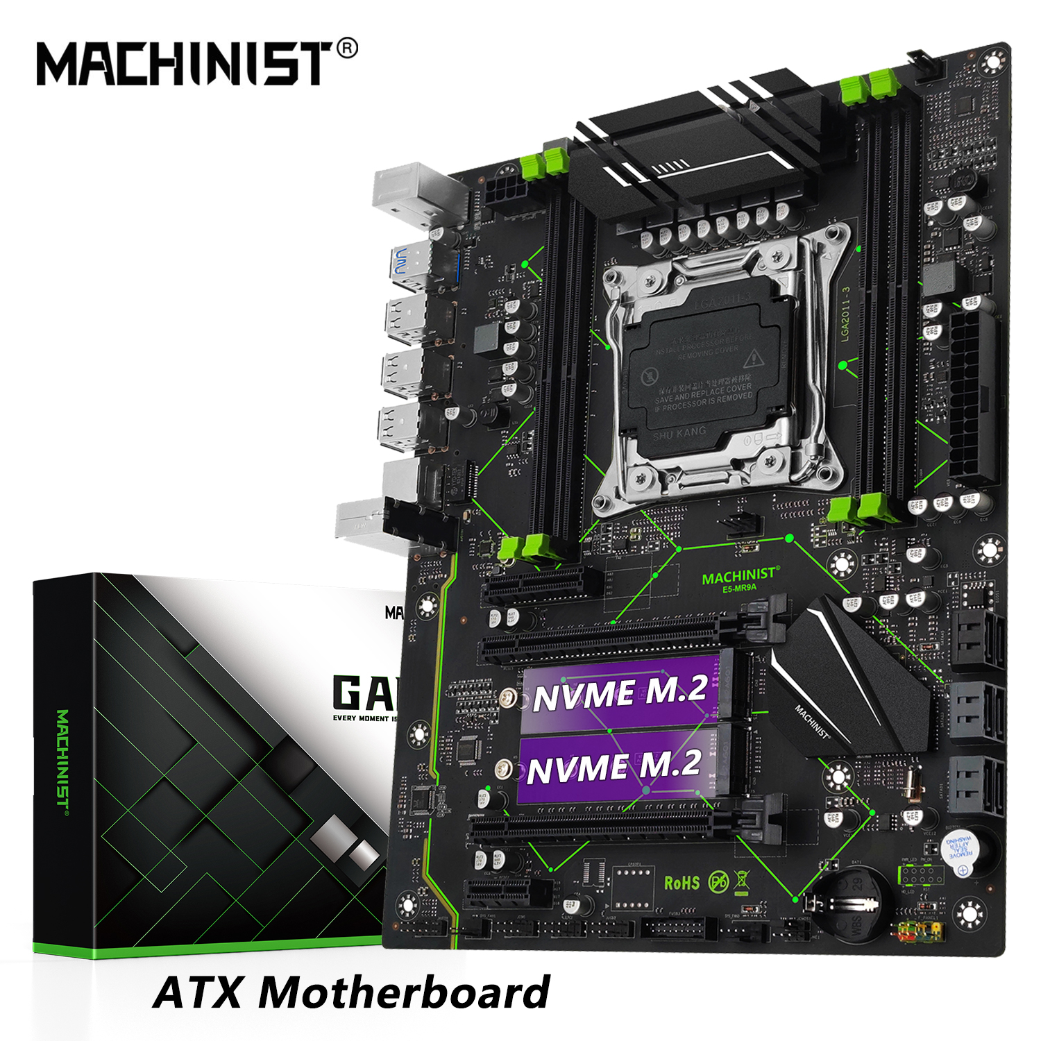 MACHINIST E5 MR9A V1.0 X99 マザーボードサポート LGA 2011-3 Xeon E5 V3 V4 CPU プロセッサ DDR4 RAM メモリ ATX NVME M.2 USB3.0