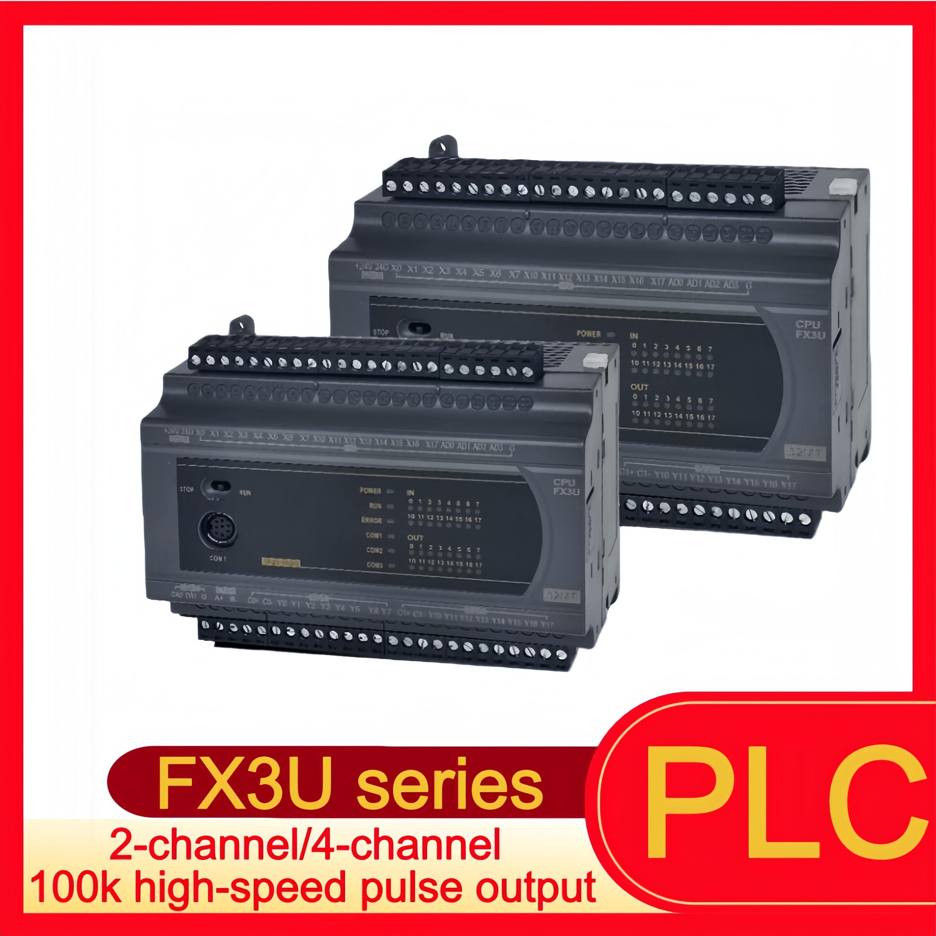24/32/64MR/MT 高速パルスおよびアナログ出力機能を備えた FX3U PLC プログラマブル コントローラ