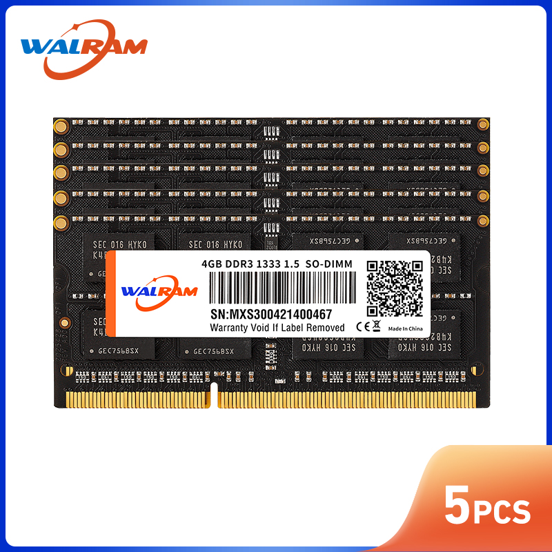 WALRAM メモリ RAM 4GB DDR3 ノートパソコン用メモリ 1333MHz 1600MHz 1866MHz 10600S 12800S 14900S SO-DIMM 非ECC 204ピン ノートブックメモリ