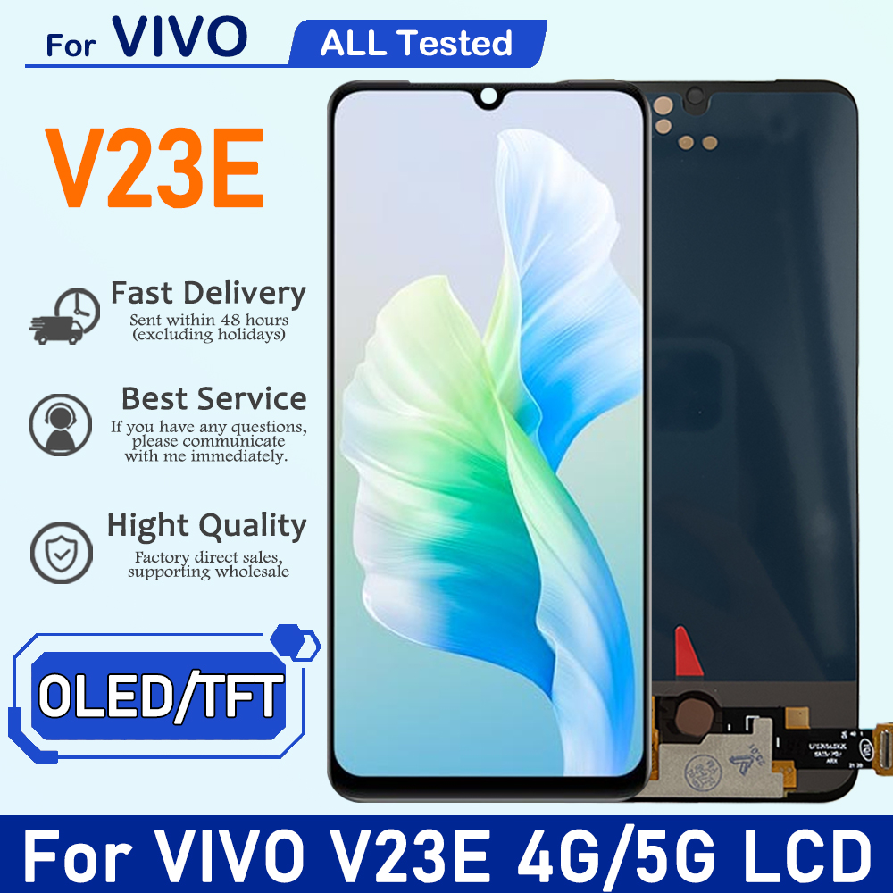 Oled/TFT 6.44 "Vivo V23e 4G 5G V2126 Lcd 表示画面タッチパネルデジタイザアセンブリパネルの交換