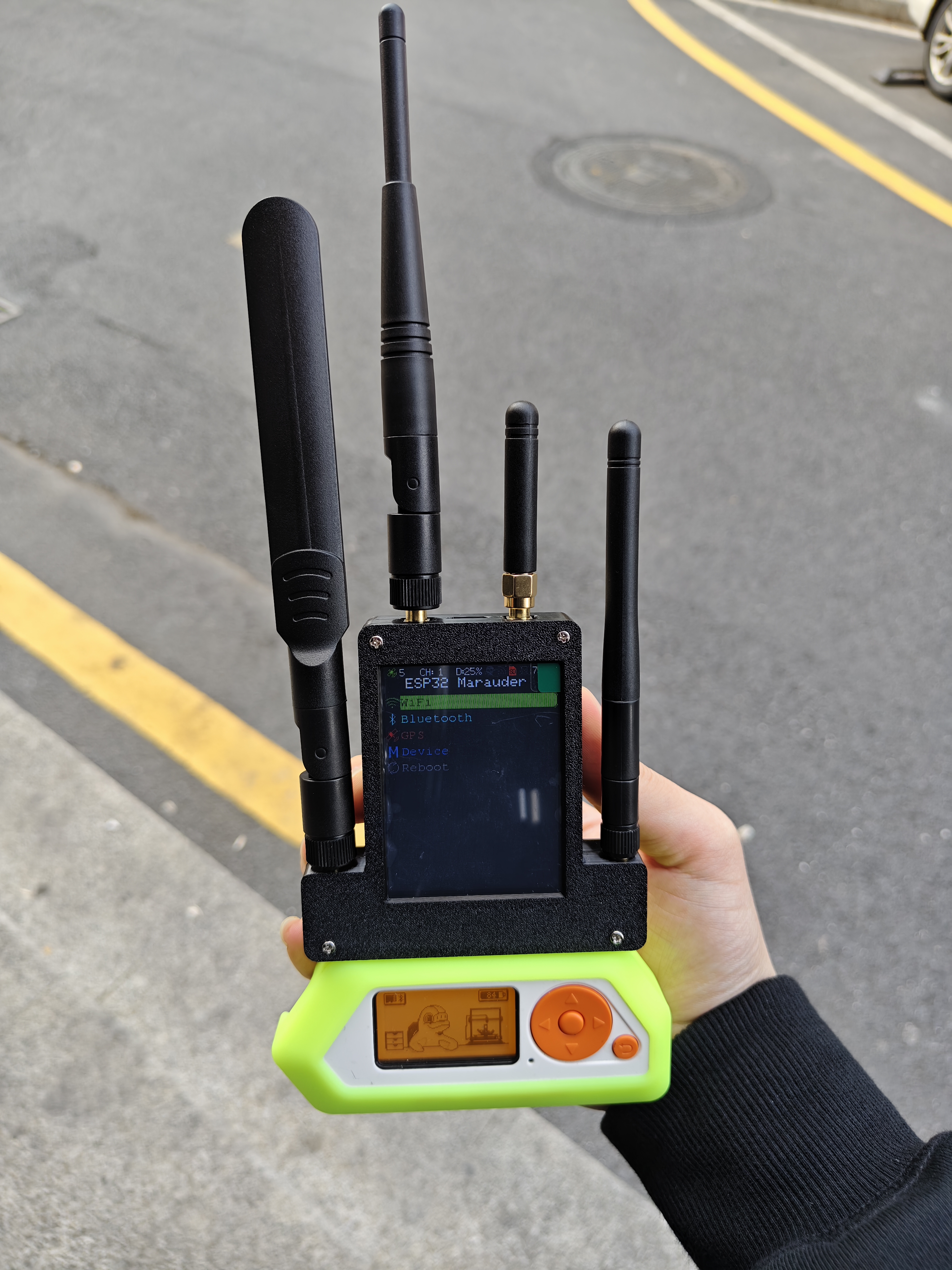 Marauder Flipper Zero 5G バージョン外部モジュールキット 433MHz RF ESP32C5 GPS モジュール、信号/データ分析用 2.8 インチ画面付き