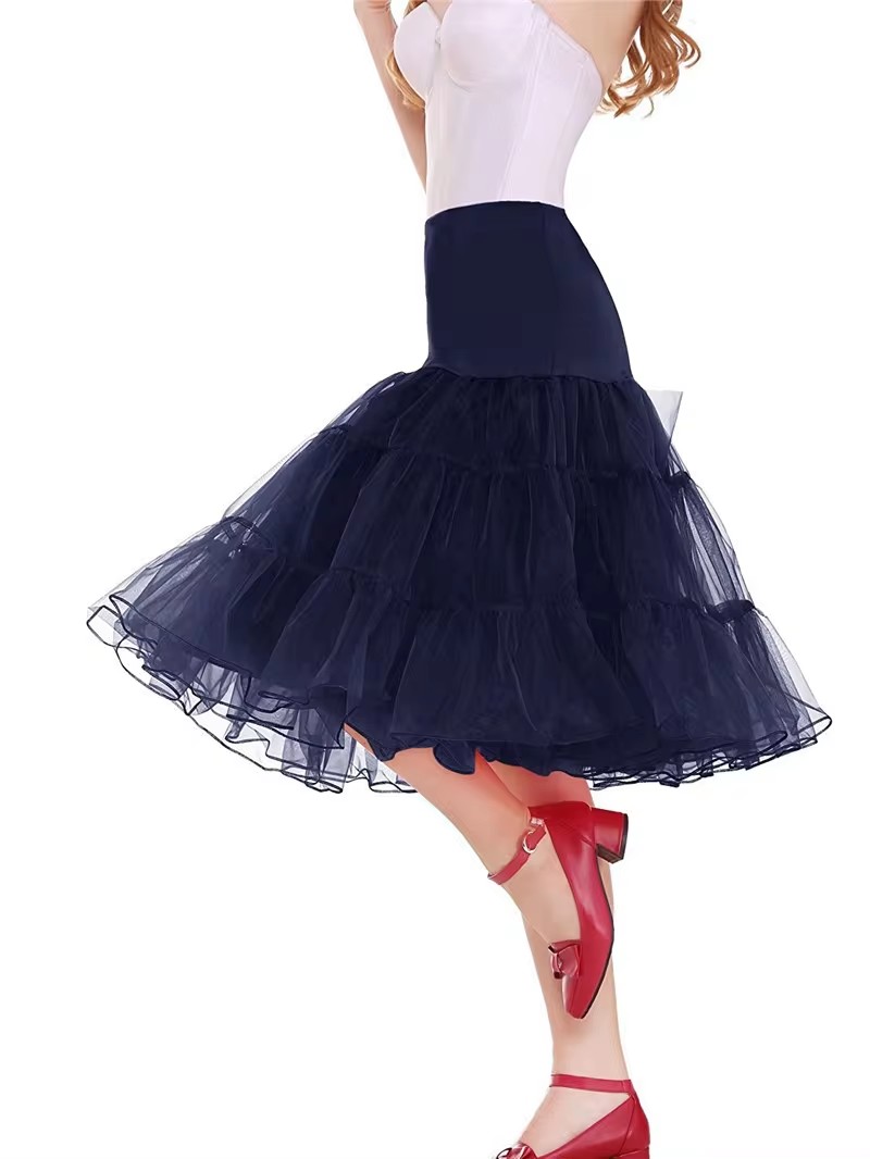 高速配送無料 50 代コスプレペチコートロカビリードレスクリノリン女性の結婚式ブライダルアンスコロカビリーチュチュ