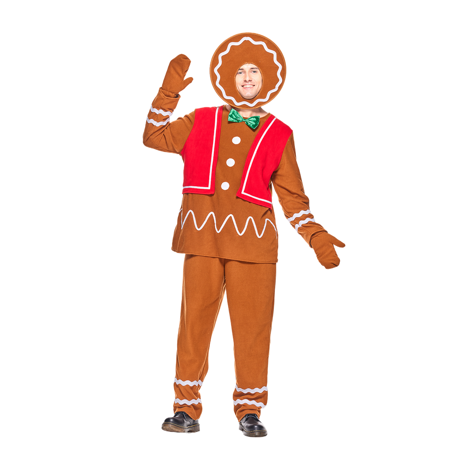 大人のジンジャーブレッドマン コスチューム デラックス メンズ クリスマス クッキー 衣装 カーニバル イースター プリム ファンシー ドレス