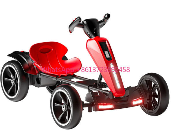 子供用カート、高馬力折りたたみ式、設置不要の四輪電動リモコンカー、大人用ベビーカーに乗車可能