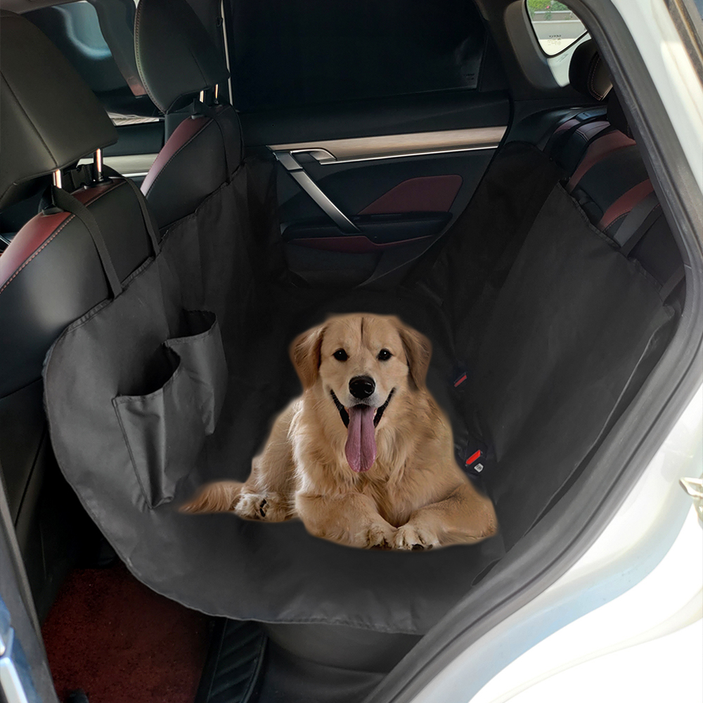 600D オックスフォード布犬カーシートカバー防水ペット旅行犬キャリアハンモックカーシートプロテクターマット収納ポケット付き