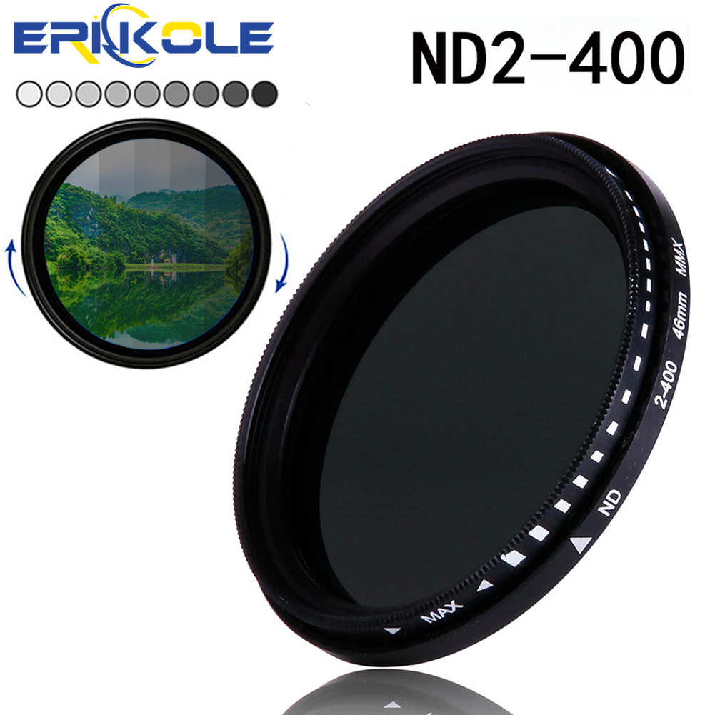 カメラ用可変NDフィルター 調整可能な減光度レンズフィルター (ND2-ND400) - 37 40.5 43 46 49 52 55 58 62 67 72 77 82 mm