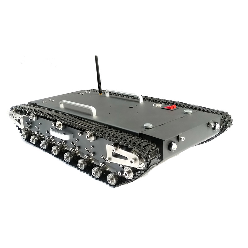 30 キロ負荷 2WD ステンレス鋼タンクシャーシ追跡ロボットオフロード障害物横断 RC スマートカーハイパワー DC モーター ROS