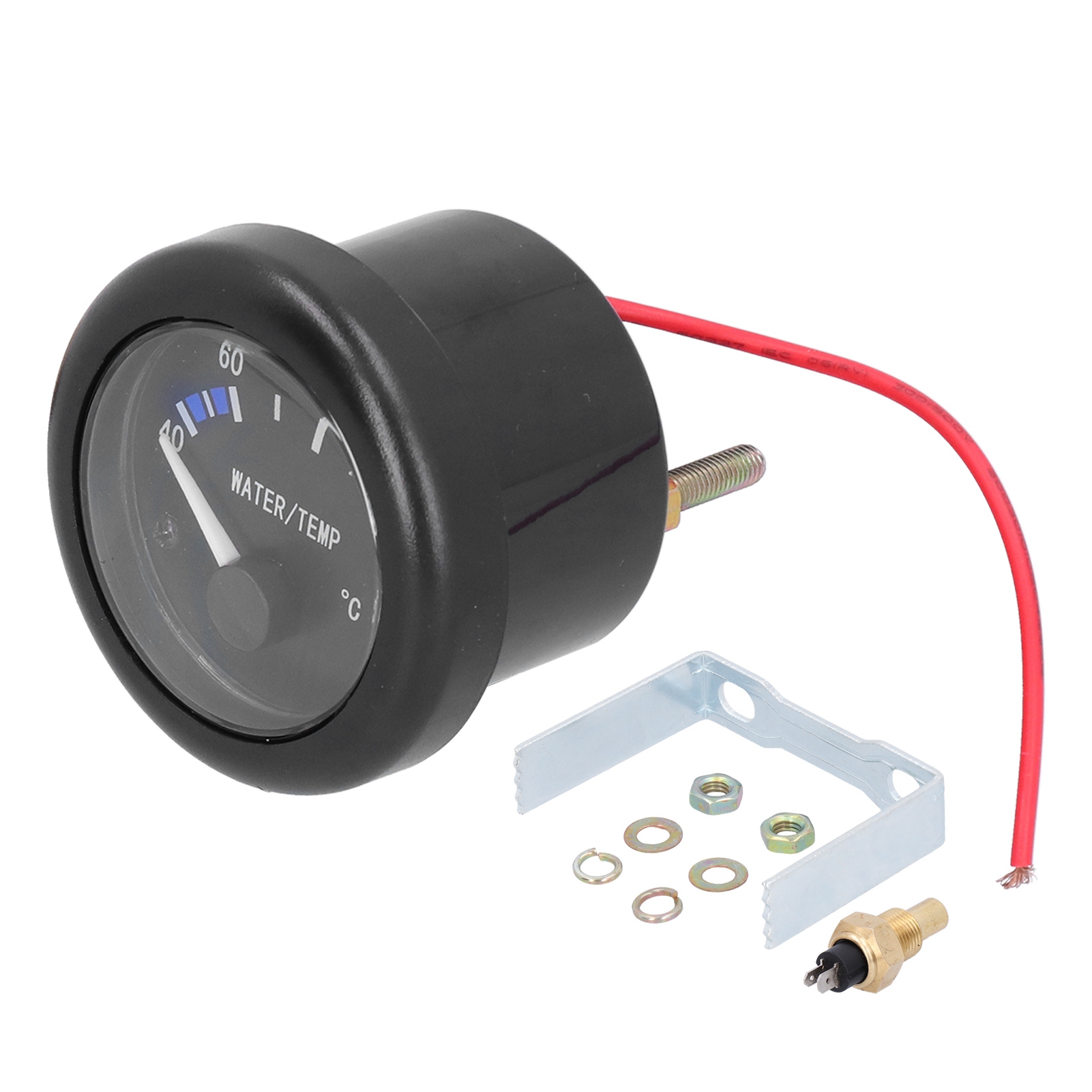 海洋水温計メーター 40-120℃ LED バックライト付きアラームセンサーインジケータライト 12V