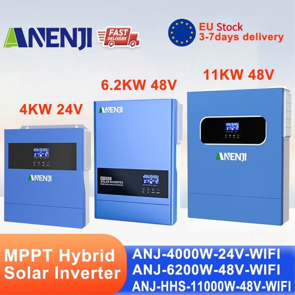 4KW 6.2KW 11KW ハイブリッドソーラーインバーター MPPT インバーターオン/オフグリッドソーラーインバーター PV 60-500V 電池なしで動作します