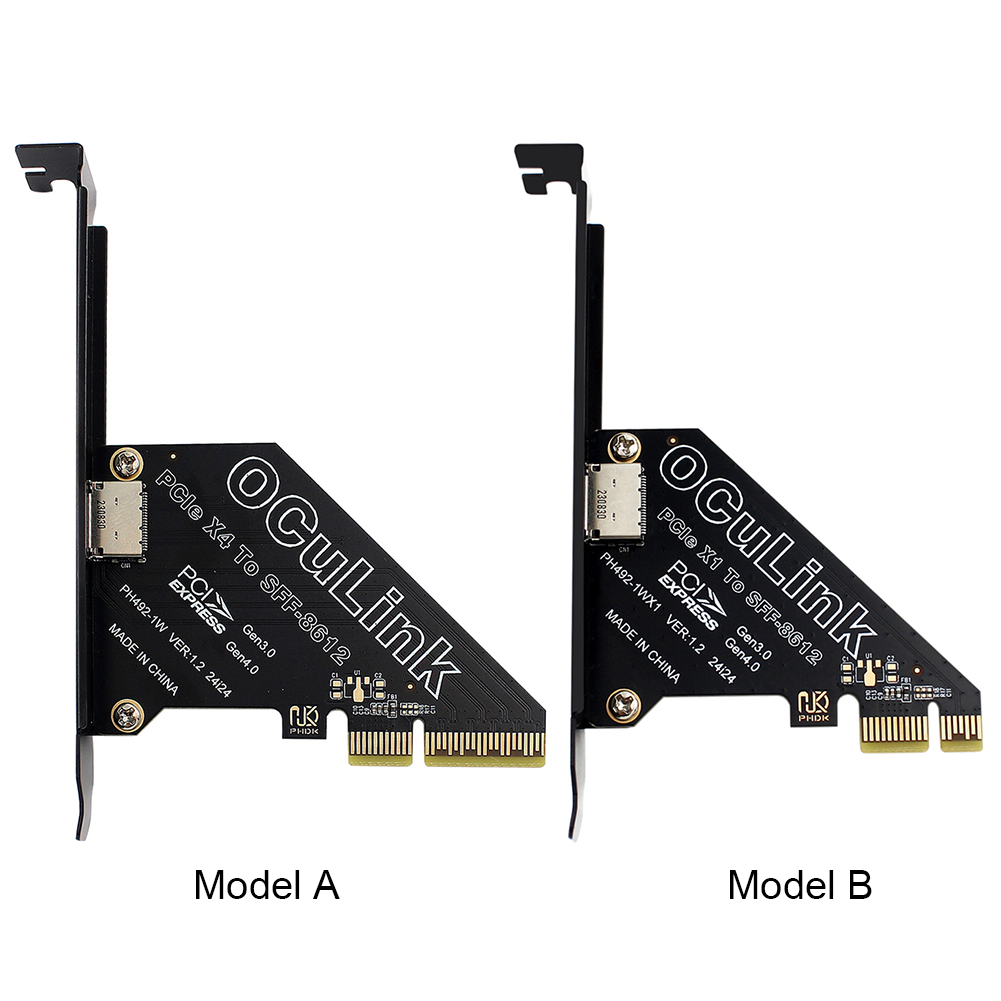 1 PC PCIe - SFF 8611&8612 アダプターカード PCIe 4.0X4/X1 - Oculink アダプター PCIe4.0 PCI Express - SFF-8612 拡張カードアダプター