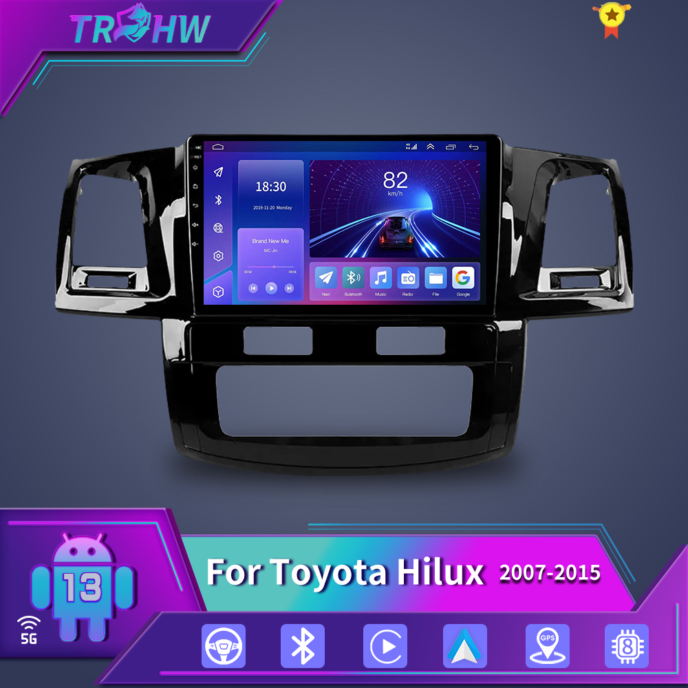 トヨタフォーチュナーハイラックス Revo Vigo 2007-2015 マルチメディアビデオプレーヤーステレオ GPS アンドロイド 16 2din Carplay カーラジオ