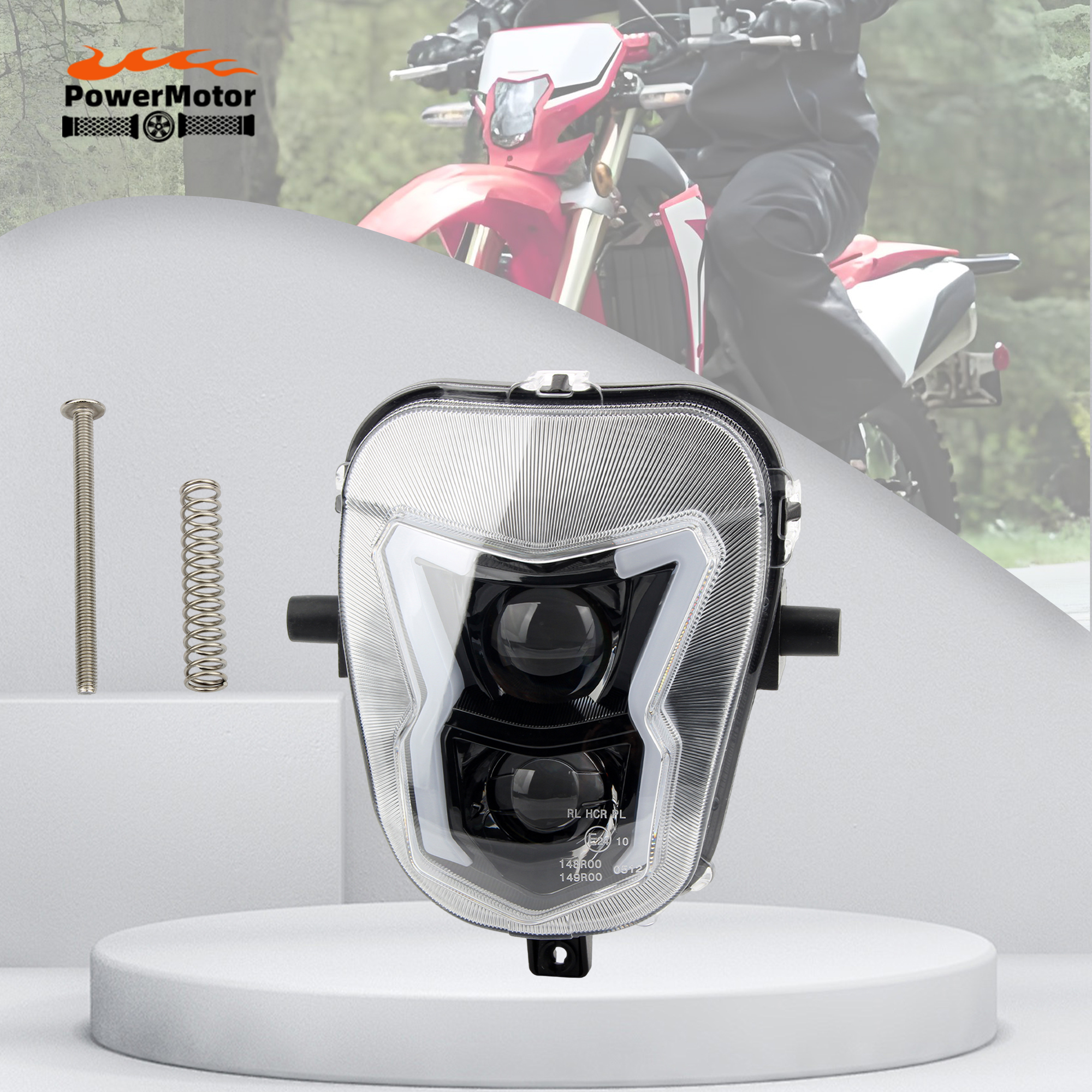 ホンダ CRF 450 250 モトクロスヘッドライト LED 高低ビームヘッドランプ CRF450L 2019-2024 CRF450RL 2021-2023 ヘッドライトダートバイク