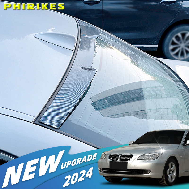 車のリアトランクミッドスポイラー BMW 5 シリーズ E60 520i 520d 525i 530i 530d M5 2004-2010 テールゲート屋根中間尾翼ボディキット