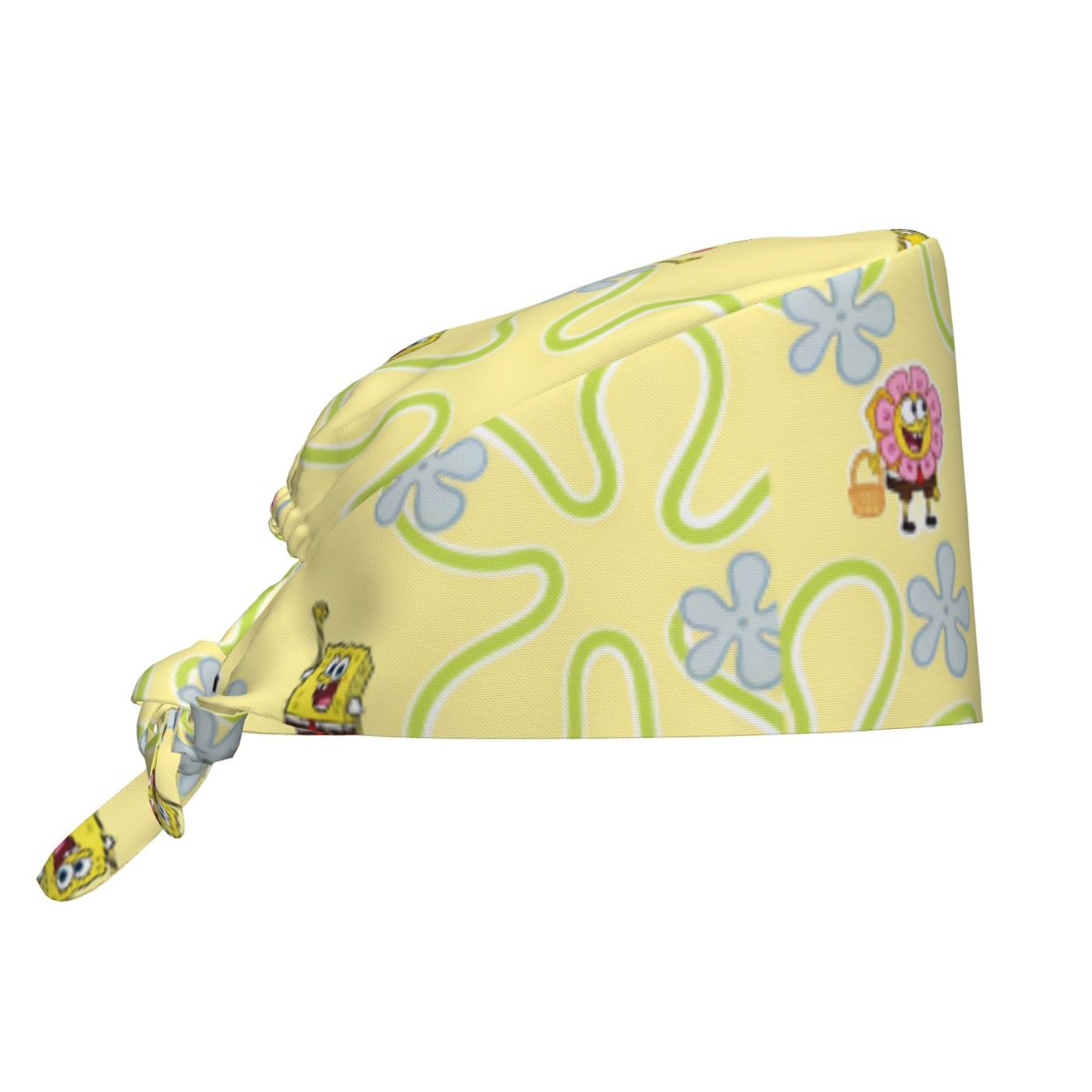 Nurse Hats S-Spongebobs Working Cap For Men Women Casual Long Hair Work Scrub Cap Soft Comfy Medical Cap