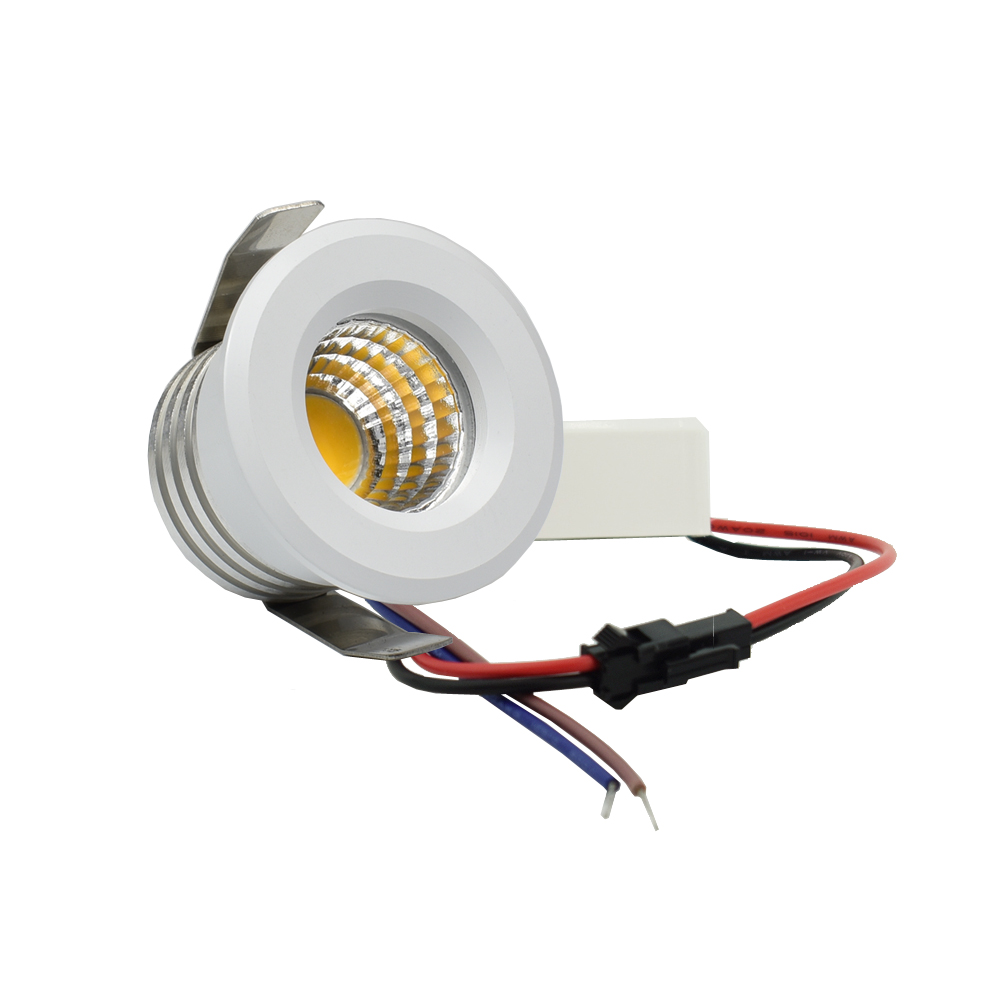 10 ピース/パックミニ COB LED スポットライト 3 ワット 29 ミリメートル 100 V-240 V ジュエリーディスプレイ天井凹型キャビネットスポットランプダウンライト