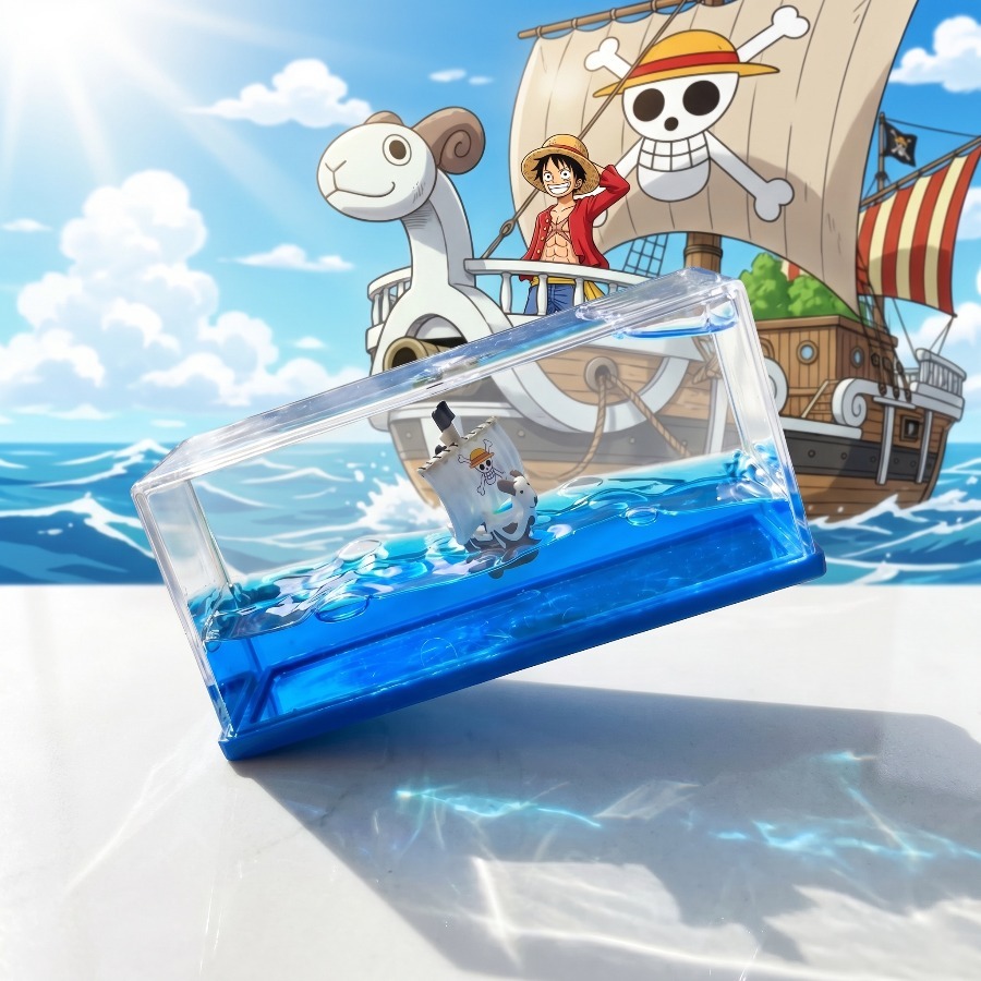 ワンピース液体船ルフィサウザンドサニー号浮きボートアクリルゴーイングメリー船置物机の装飾家の装飾おもちゃギフト