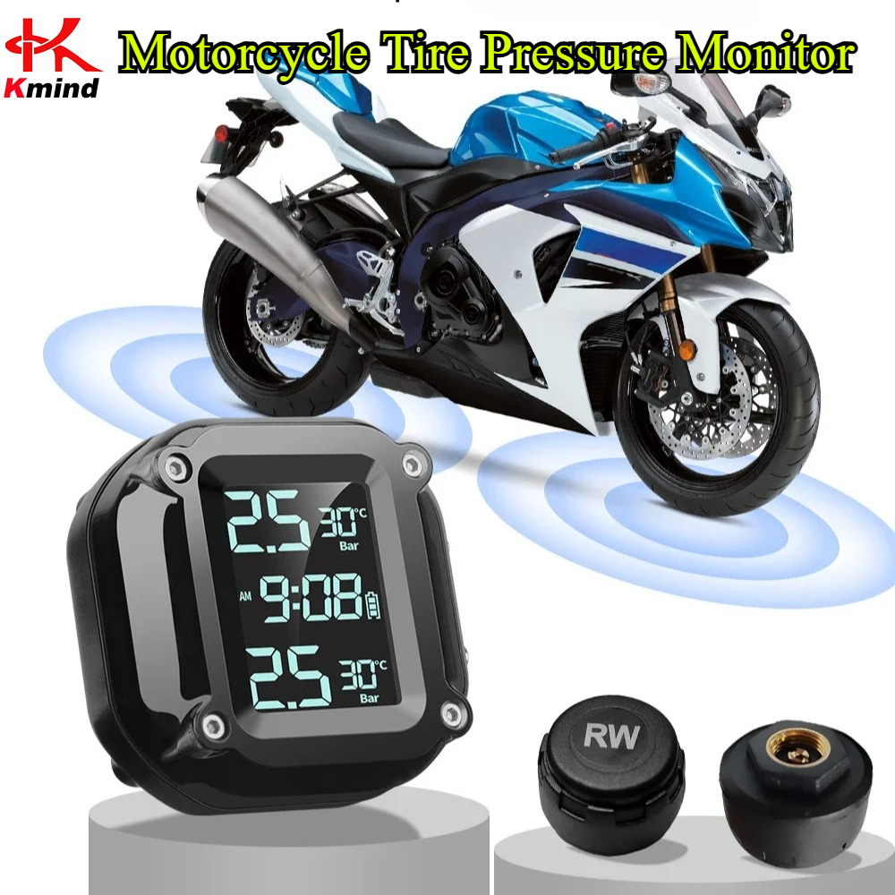 M5 モト TPMS コンビネーションオートバイタイヤ空気圧モニターデジタルディスプレイ外部オートバイワイヤレスタイヤ空気圧検出器