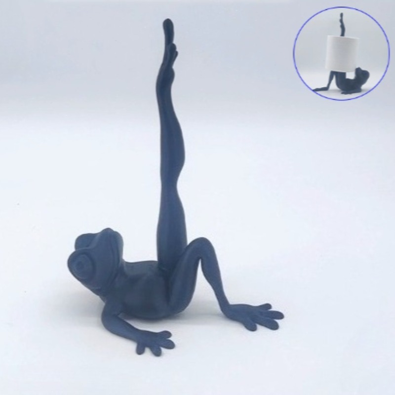 1 個 3D プリントヨガ小さなカエルペーパータオルホルダーキッチンとバスルーム用
