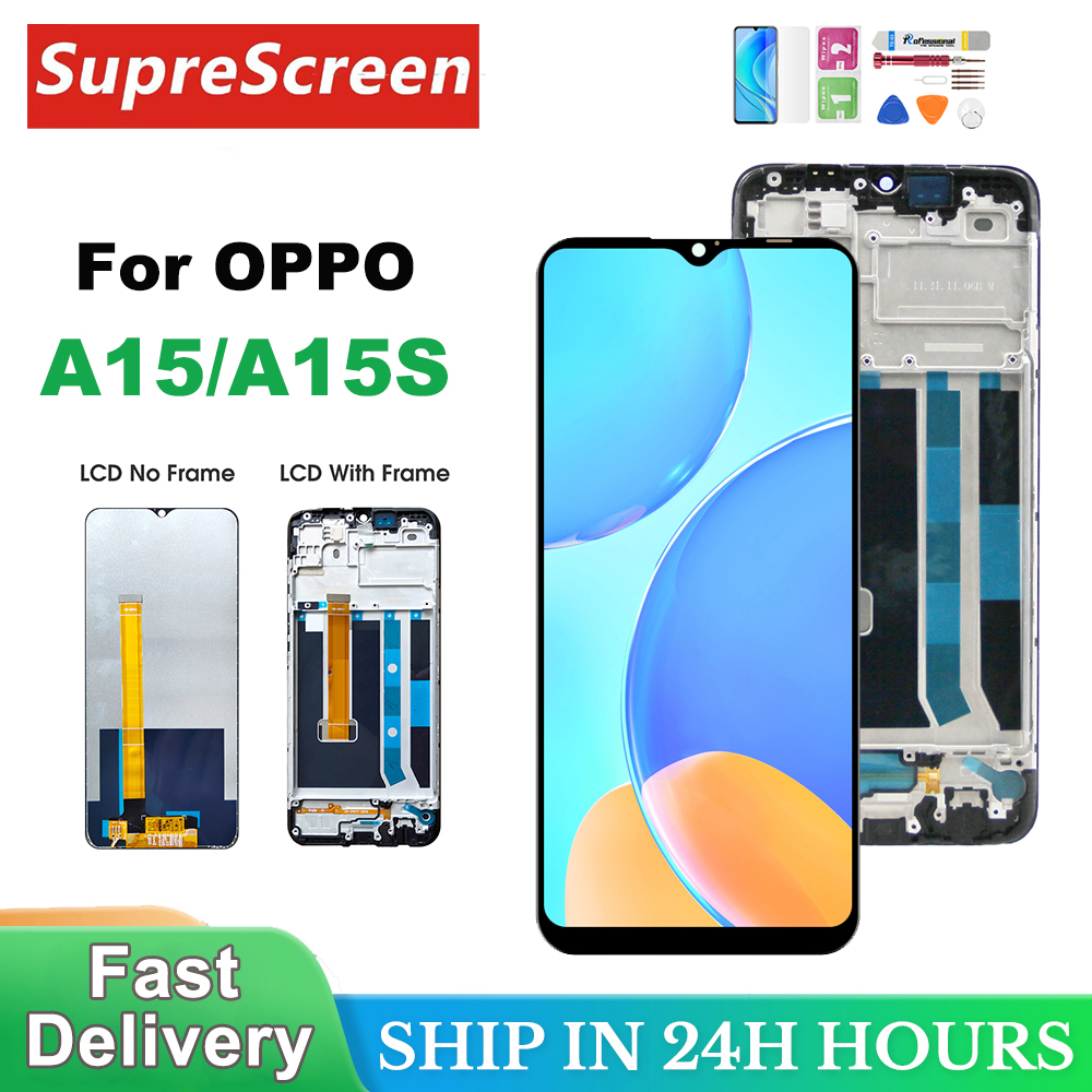 Oppo A15 A15S CPH2185 CPH2179 液晶ディスプレイタッチパネルセンサーデジタイザアセンブリ A15 A15S 画面交換