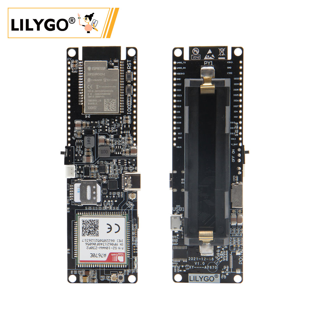 LILYGO® TTGO T-A7670G/E/SA R2 4G 開発ボード LTE CAT1 SIM モジュール ESP32 サポート GSM/GPRS/EDGE TF カード A7670G A7670E A7670SA