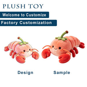 メーカー直送のオーダーメイドぬいぐるみ　かわいいエビの形をしたぬいぐるみ　大量供給　高品質なぬいぐるみ　環境に優しい子供向け動物ぬいぐるみ