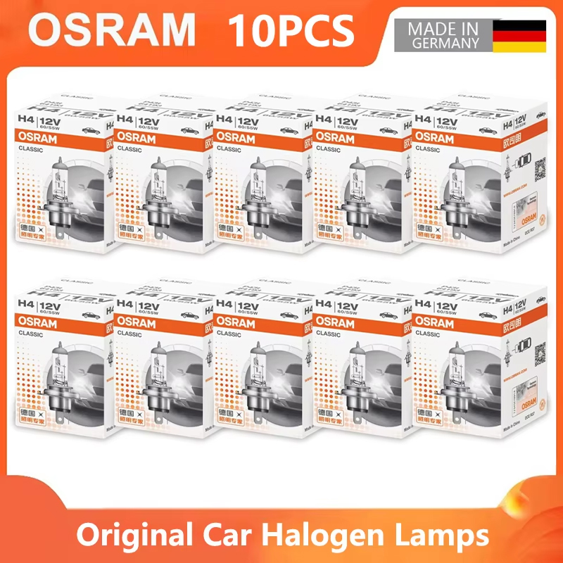 OSRAM 10 個 H4 H7 H11 HB3 HB4 オリジナルランプ 3200K ヘッドライト H8 H9 H16 9005 9006 ランプ車のハロゲン電球ドイツ製米国