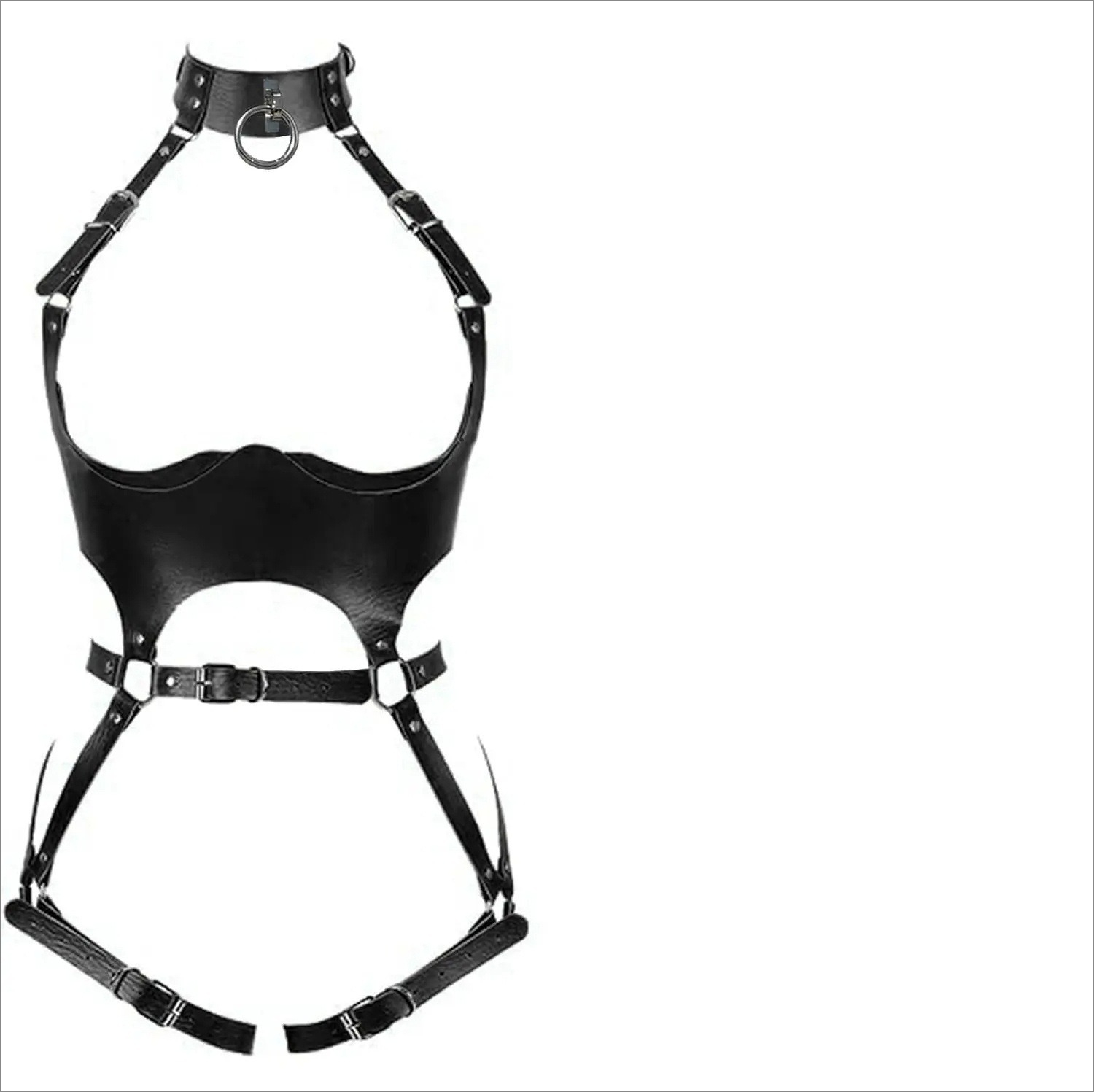 女性のセクシーなセックスボンデージボディハーネスベルト Pu レザーランジェリー緊縛太ももガーターベルトゴシック服フェスティバル絶賛衣装