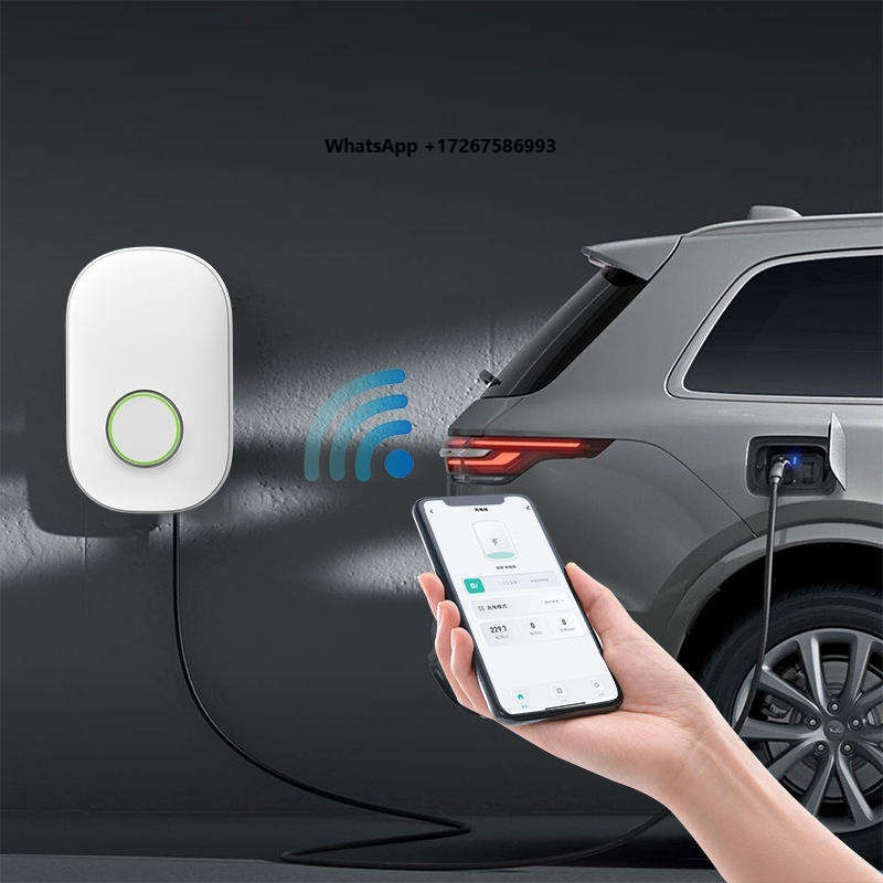 Amppal 3.5kW 7kW 11kW タイプ 2 ウォールボックス家庭用新しいスマート壁掛け EV AC 充電器急速充電ステーション